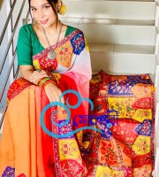ব্লাউজ পিস সহ শাড়ী DP-6038